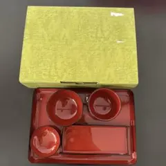 お食い初め用品 赤いお皿セット