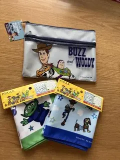 トイストーリー　B6ファスナーケース ランチクロス　３点セット セリア
