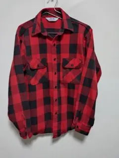 FIVEBROTHER ファイブラ ネルシャツ シャドーチェック M 開襟 BK