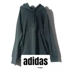 adidas ダークグリーン フード付きパーカー