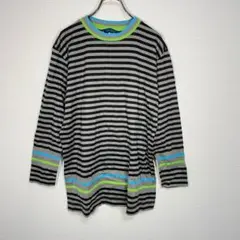 【micmac】　ミックマック　Tシャツ　長袖　ボーダー　綿　100%