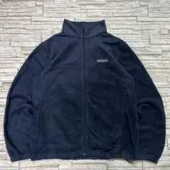 Columbia フリースジャケット ネイビー アウトドア ワンポイントロゴ
