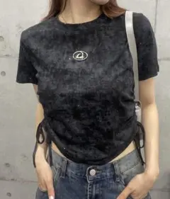 ROGER AND RAW ミニT ラメギャザー Tシャツ L