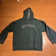 Tommy hilfigerダークグリーン フード付きパーカー