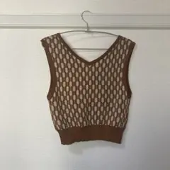 ローリーズファーム　夏用ベスト　ブラウン系