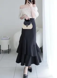 GRL / ティアードフリルアシンメトリーマーメイドスカート[gc300]