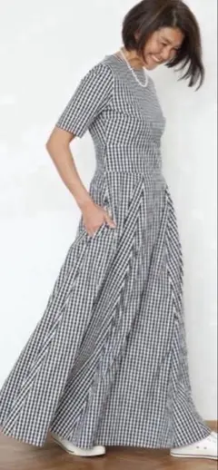 MADISONBLUE GINGHAM FIT & FLARE DRESS - メルカリ