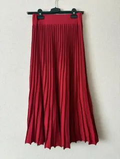 TORRAZZO DONNA プリーツロングニットスカート レッドのサムネイル