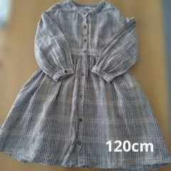 デビロック　チェック柄 長袖ワンピース 120cm