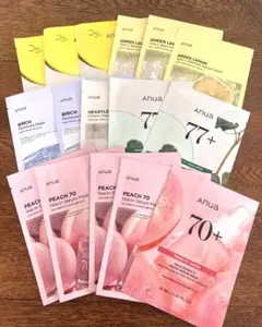 【Anuaシートマスク（パック）まとめ売り】ピーチ・ドクダミ・ビタミン等