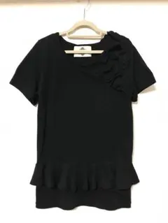 週末限定お値下げ カオン おリボンカットソー Tシャツ ブラックのサムネイル