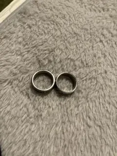 Wegoシルバーリング 2個セットF