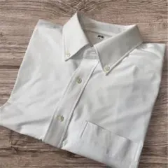 【美品】ユニクロ ドライノンアイロンジャージーシャツ（半袖・ボタンダウン）