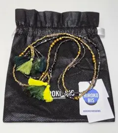 HIROKO BIS ビーズ　ロングネックレス　保存袋付　美品　C2516