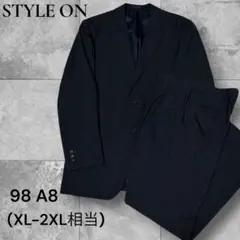 メンズ スーツ セットアップ ブラック ストライプ XL 2XL 大きいサイズのサムネイル