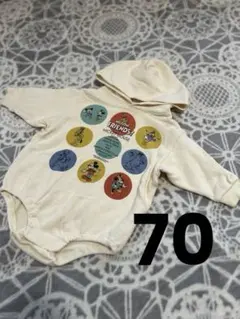 ディズニー ミッキー ミニー ロンパース 70