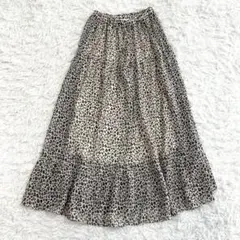 LOWRYSFARM ローリーズファーム ヒョウ柄ティアードロングスカート F