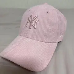 NEW ERA NY ヤンキース キャップ コーデュロイ 帽子 ピンク