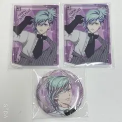 タブナイ　ローソン　藍　缶バッジ　アクスタセット　うたプリトレーディングランダム