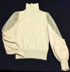 SNIDELタートルネックシースルーニット