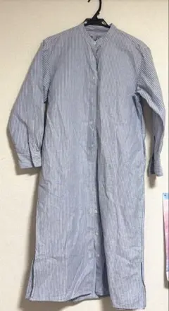 MUJI ストライプ シャツワンピース Sサイズ