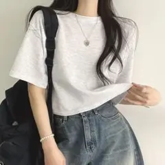 【新品】DHOLIC withhuilin クロップド丈 半袖T①のサムネイル