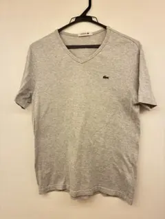 LACOSTE ラコステ Vネック Tシャツ グレー サイズ4