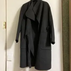 UNIQLO ユニクロ ＋Ｊ カシミヤブレンド ノーカラーコート グレー Ｌ