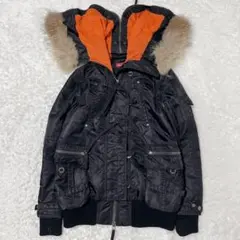 AVIREX N-2B フライトジャケット 黒 ファー 2WAY 短丈 y2k