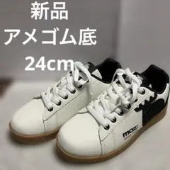 【MOZ★24cm】ナイロン　白色/黒★アメゴム底　エルグ可愛い♡