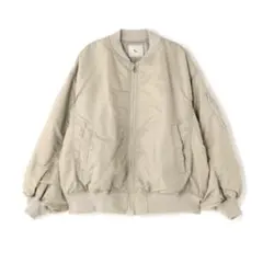 ボリュームスリーブMA-1ブルゾン　ベージュ