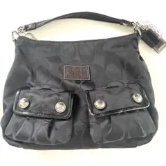COACH コーチ レガシー ミニボストンバッグ 黒 ターンロック 6231 