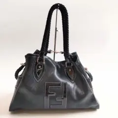 FENDI フェンディ エトニコ エナメル パンチング ショルダーバッグ FFのサムネイル