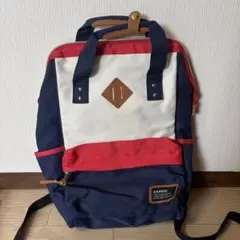 KANGOL キャンバスリュック 赤・白・紺 ネイビー/ホワイト/レッド