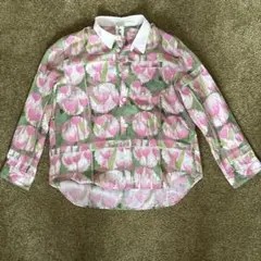 TAO COMME des GARCONS ブラウス 総柄 TAO-タオ-定番プリーツ・ブラウス-スタンダードカラー