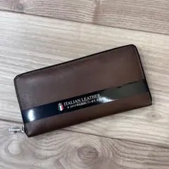 イタリア革　長財布　ランドファスナー　福財布　プレゼント YKKファスナー使用