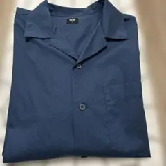 未使用！UNIQLO オープンカラー半袖シャツ S サイズ　ネイビー