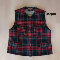45rpm ウールベスト　チェック柄