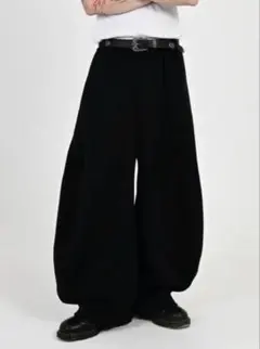 L2111 Mサイズ ブラック 地底人ONLINE バルーンスウェットパンツ