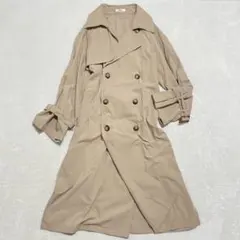 イング◇トレンチコート ダブルボタン ベルト付き 上品 オフィスカジュアルF
