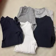 Hotcott ストライプ 長袖カットソー 120 下着　5枚