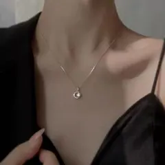 シルバー キュービックジルコニア ネックレス