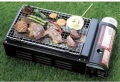 【超美品】卓上ガスバーベキューコンロ　カセットコンロ　コードレス　焼肉焼鳥のサムネイル