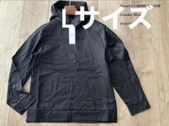 未使用品 コムサイズム デニム生地 プルオーバーパーカ ブラック Lサイズ