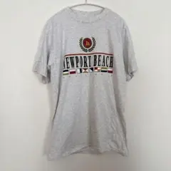 グレー 半袖Tシャツ【Lサイズ】カジュアル　トップス　夏　古着　オシャレ