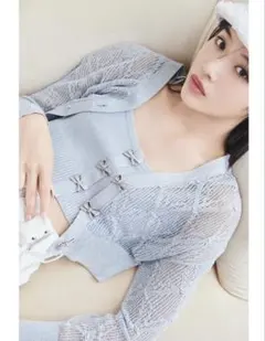 SNIDELリボンビジューシアーカーディガン ビスチェ セット