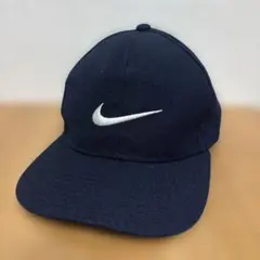 希少　レア　古着　90s ナイキ　 ネイビー キャップ　刺繍　ロゴ