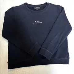 A.P.C. スウェット ブラック M ロゴトレーナー