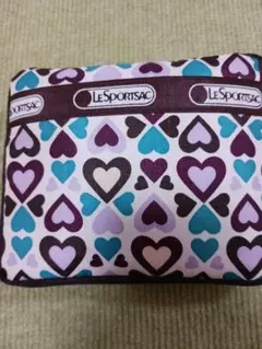 新品LeSportsac レスポートサック 折りたたみトート ハート柄エコバッグ