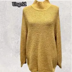 Ungrid アングリッド バックスリットハイネックニット オーカー　Fのサムネイル